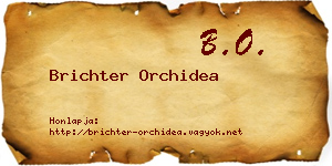 Brichter Orchidea névjegykártya